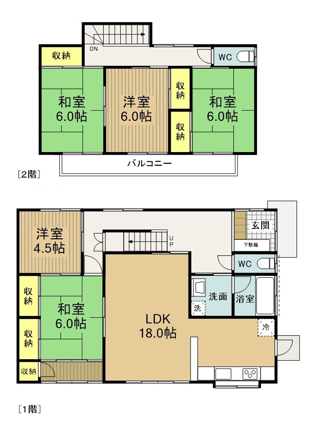 藤川町一里山北貸家 間取り図