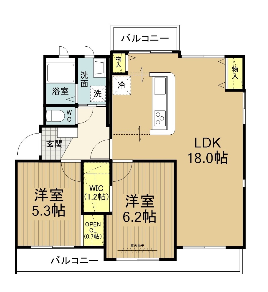 マンション北斗星 2-A号室 間取り