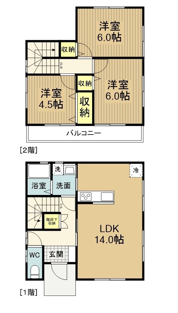 拾石町一戸建て　Ｂ棟 間取り