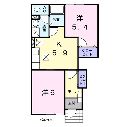 アネックス　渡 101号室 間取り