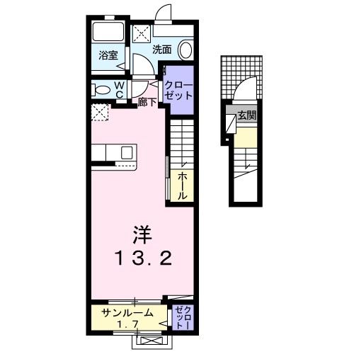 コパール 205号室 間取り