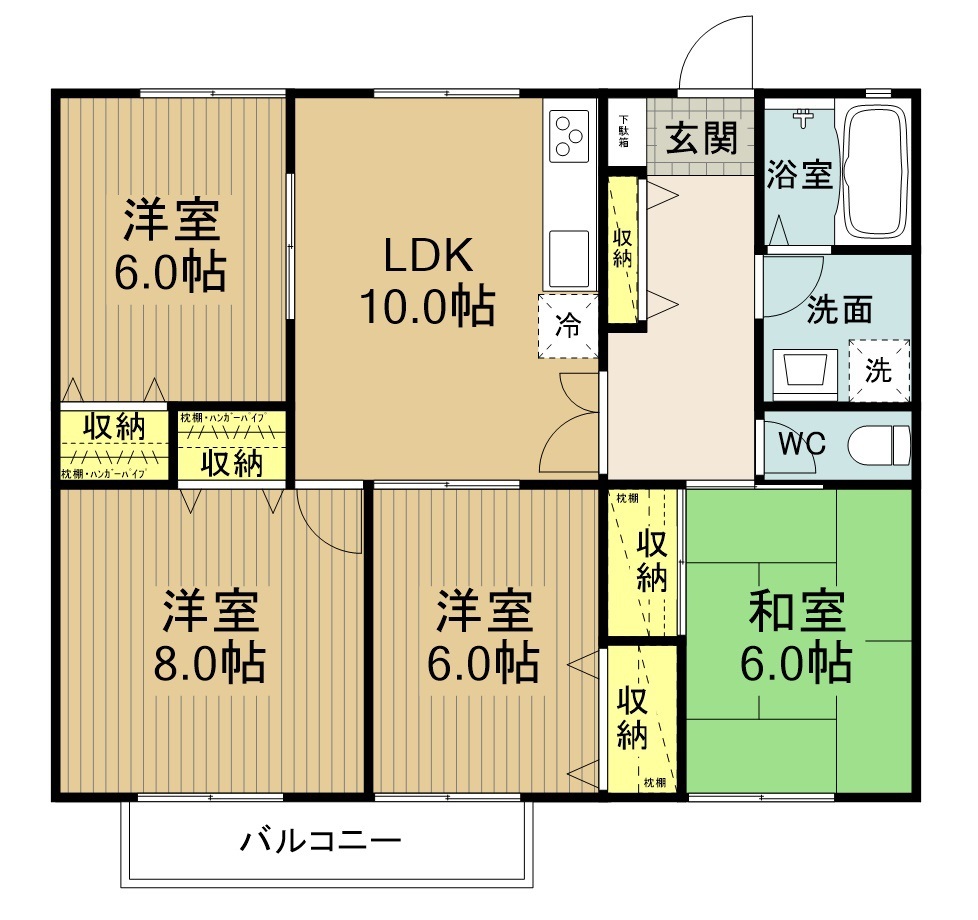 セジュールながたやＧ 202号室 間取り