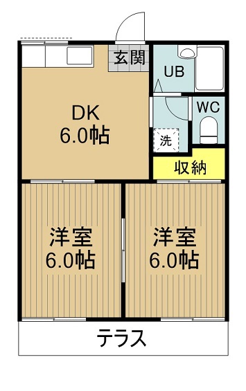 シャトー上里 103号室 間取り