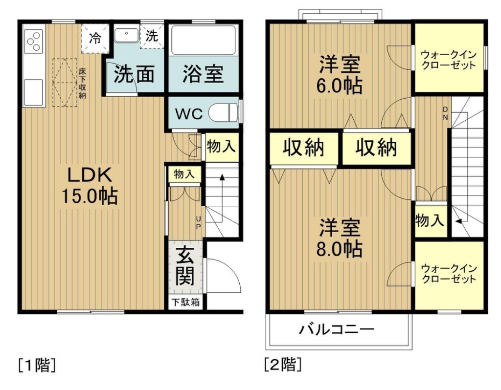 Ｒｏｃｋｙ　Ｍｏｏｎ　Ｈｉｌｌｓ　Ｄ棟 3号室 間取り