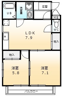 ファミーユコートＹ’ｓ 103号室 間取り