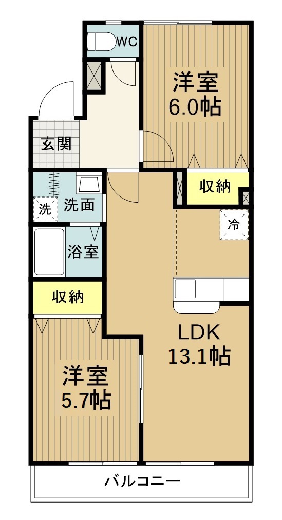 緑ヶ丘マンション 403号室 間取り