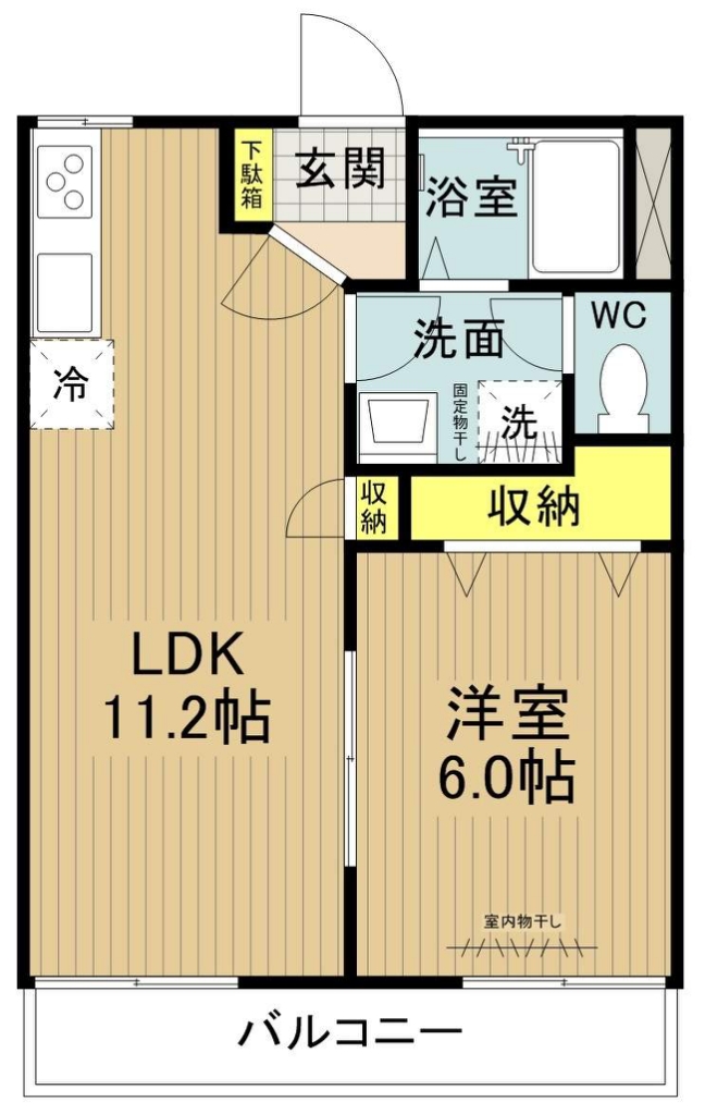 パークハウス竜美 202号室 間取り