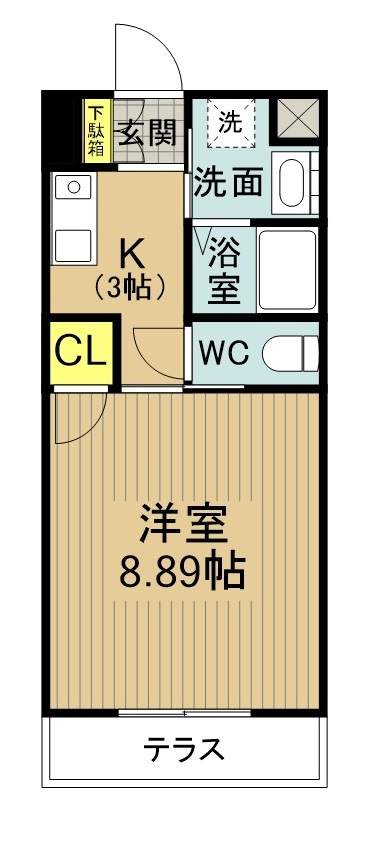 エポックＯＮＥ 102号室 間取り