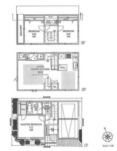 東京都品川区上大崎戸建 間取り