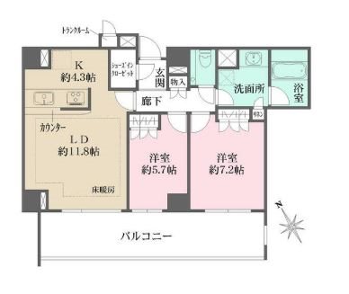 パークハウス池田山公園白金台の杜 間取り