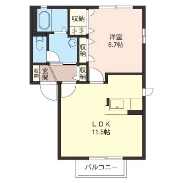 エスポワールＡ（毛呂山） 間取り