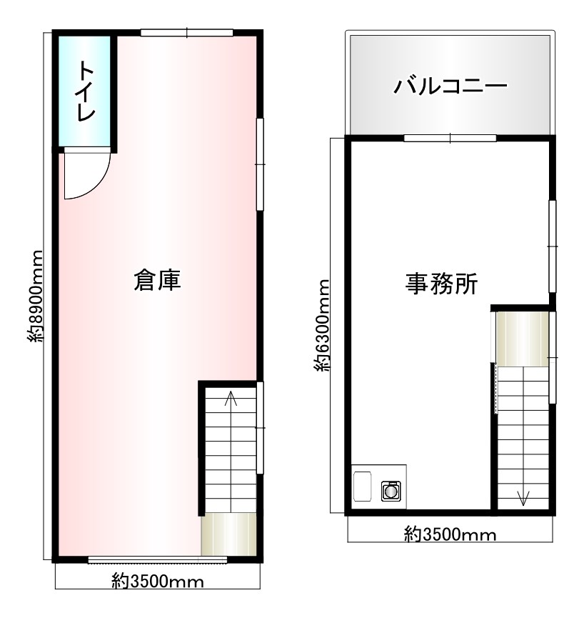 豊田　事務所倉庫 間取り図