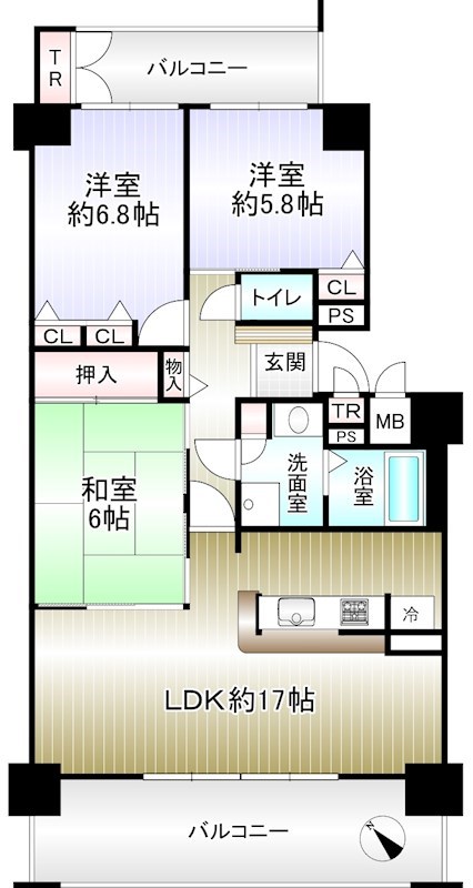 エバーランドシティ新・泉北１番館 間取り