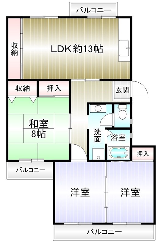 槇塚台C住宅　１号棟 間取り