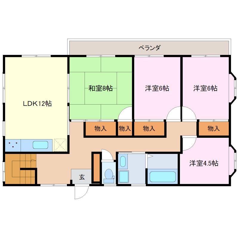 めじろ台２丁目貸家 間取り