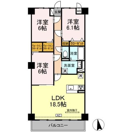 グランヴェールにしすな 間取り