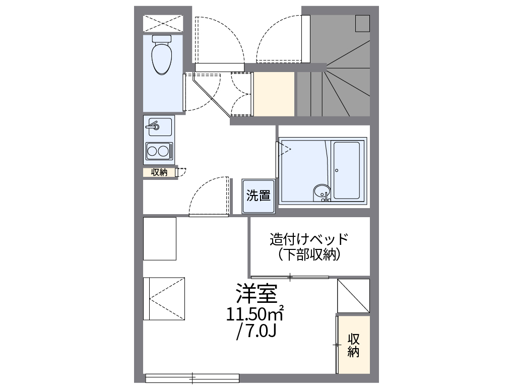 レオパレスフラッツイン 間取り