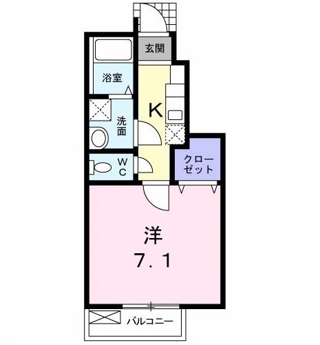 メゾン・ド・トレユ日野台 間取り