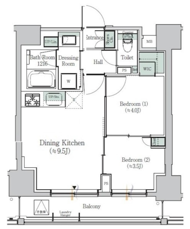 ＯＮＥ ＲＯＯＦ ＲＥＳＩＤＥＮＣＥ ＡＳＡＫＵＳＡＢＡＳＨ 間取り