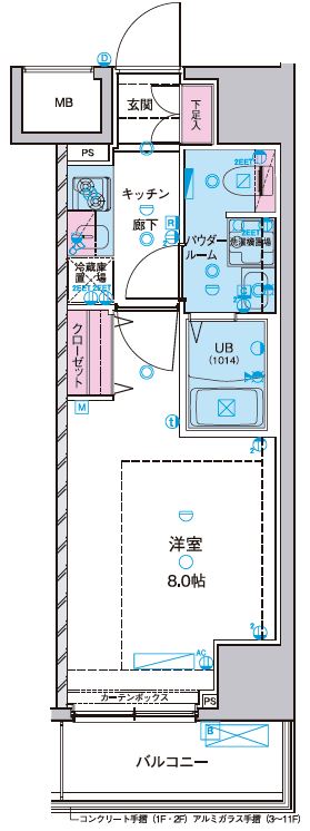 ジェノヴィア浅草Ⅱスカイガーデン 間取り