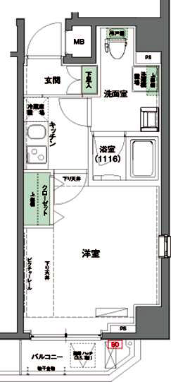 ハーモニーレジデンス東京イースト#002 間取り