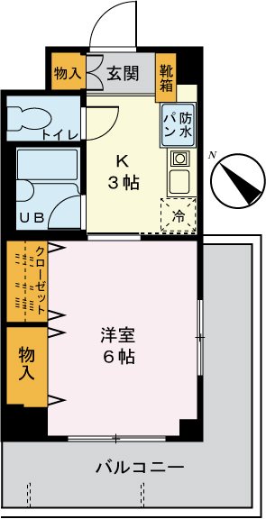 アーバンハイツ土志田 414号室 間取り