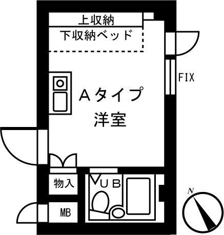 ラ・トゥール国立 605号室 間取り