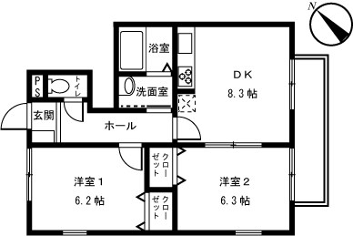 シリウスコート  101号室 間取り