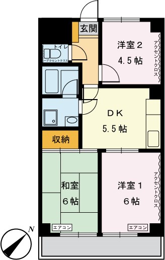 メゾンド・金子 405号室 間取り
