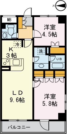 樹里庵 403号室 間取り