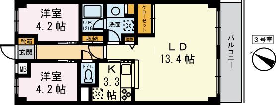 ライオンズマンションつきみ野の森第２ 間取り図