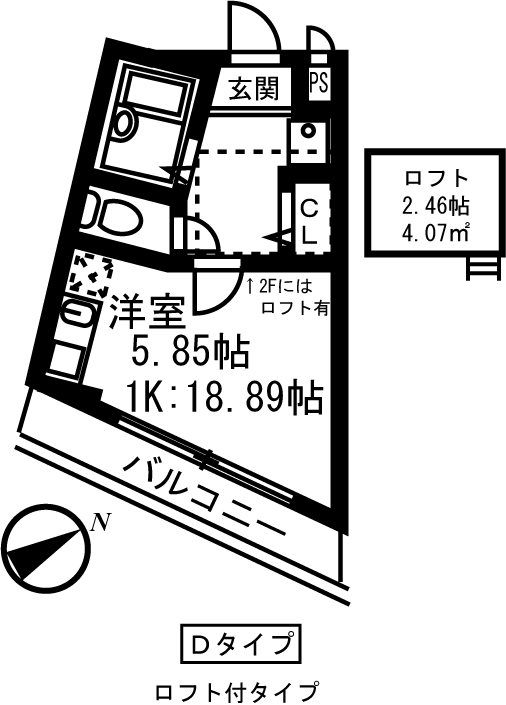 フォセット  間取り図