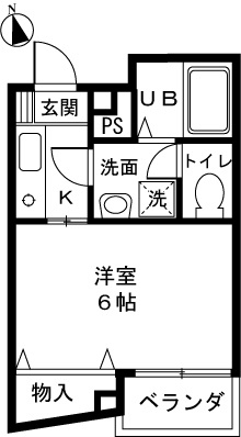 スタジオロワール中野 203号室 間取り