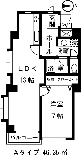 グレンピーク国領 303号室 間取り