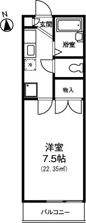 オーシャンヒルズ金森 202号室 間取り