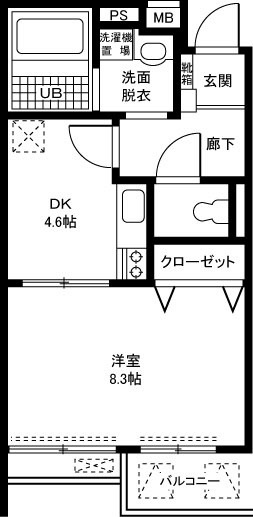 さくらガーデン旭が丘 102号室 間取り