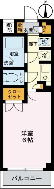 カミーリア 101号室 間取り