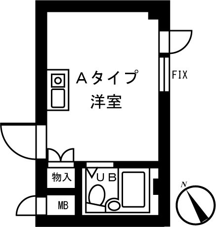 ラ・トゥール国立 407号室 間取り