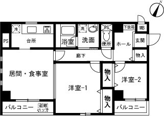 セヴェル方南町 402号室 間取り
