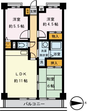アーベイン成城 103号室 間取り