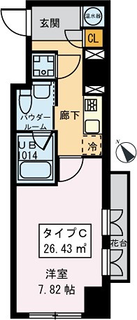 桃園パークマンション 106号室 間取り