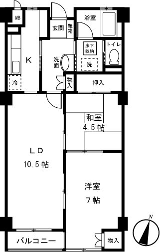 第二藤生ハイツ 202号室 間取り