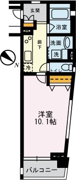 メゾンシンテイⅠ 801号室 間取り