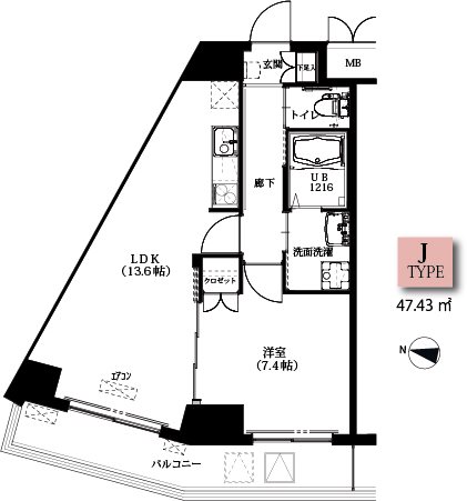 リリィパワーズレジデンス上大岡【D棟】 225号室 間取り