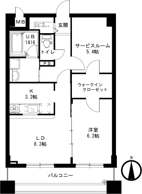 スペリオールパレス     204号室 間取り