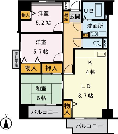 シーダーエクセレントⅡ 102号室 間取り