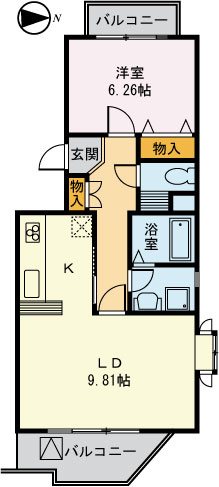 クレール祖師谷 201号室 間取り