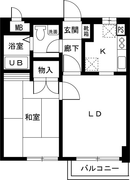 調布パークス 105号室 間取り