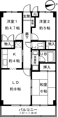 カーサグランデ  205号室 間取り