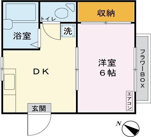 ロータスハイツB棟 207号室 間取り